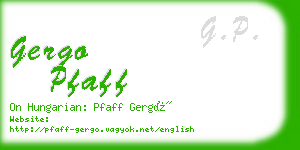 gergo pfaff business card
